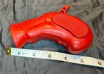 Vintage Kusan K-Gun Red Rubber Ping Pong Ball Shooter Patent (contact info removed) USA