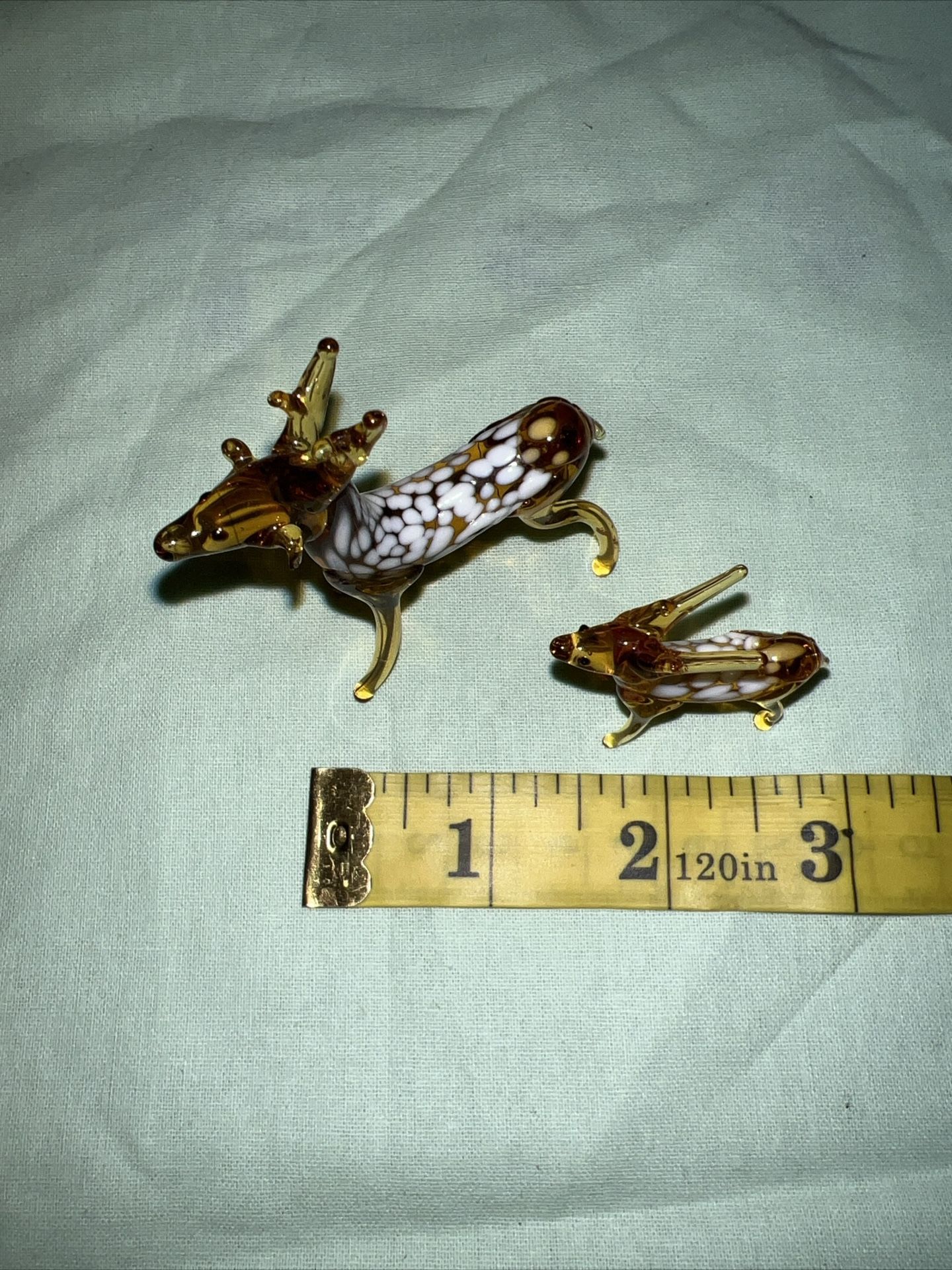 Deer antler Gold Hand Blown Blowing Glass Art Animal Fancy Collectibles, image size:1440x1920