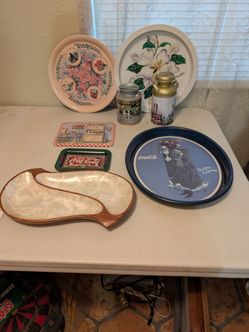 Vintage platter and tins