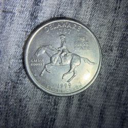Unique - 1999 Delaware State Quarter with a Spitting Caesar Rodney