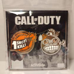 Call Of Duty Zombies Monkey Bombs Enamel Pins Set