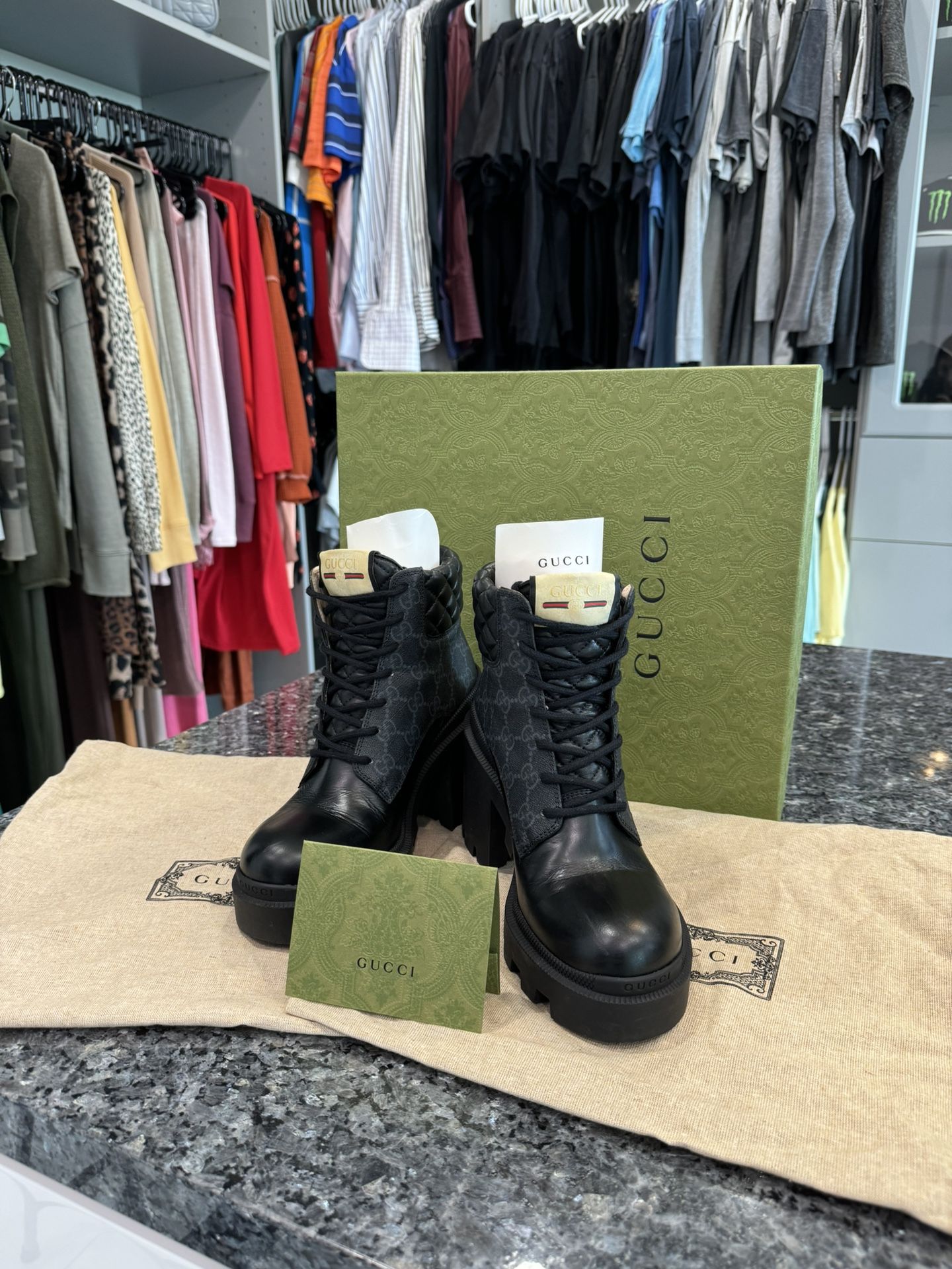 Gucci GG Ankle Boot 'Black GG Supreme'