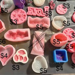 Assorted Silicone Molds For Candles/Wax/Resin Etc