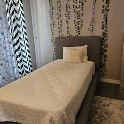 Twin Bed Frame With Mattress Plus Box Spring For Sale