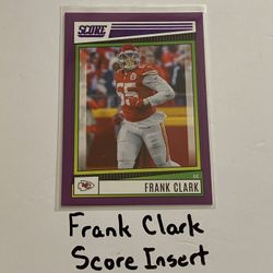 Frank Clark Kansas City Chiefs All-Pro DE Score Short Print Insert Card. 