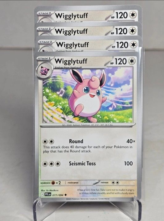x4 Wigglytuff 077/094 - Playset - Phantasmal Flames - English Pokemon TCG