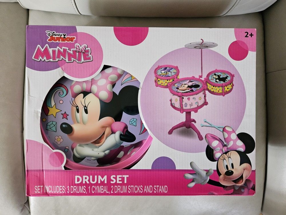 Brand New Minnie Mouse Toy Drum Set