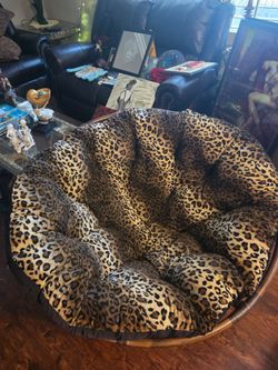 3-Piece Rattan Papasan Chair