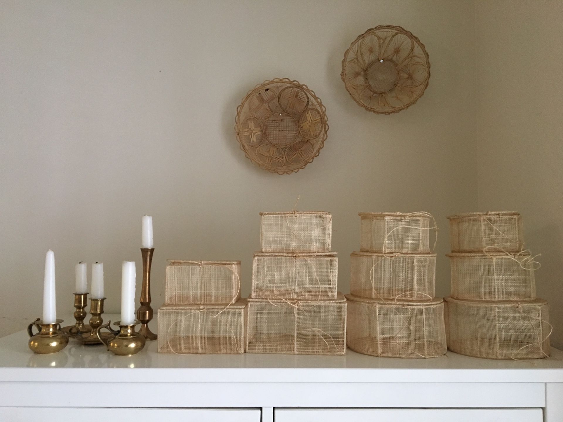 6 handmade nesting baskets storage home decor