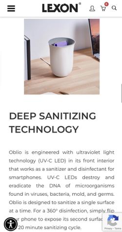 LEXON oblio Phone Charging In Sanitizing Station