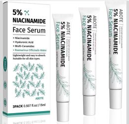 3 Packs of Travel Skincare 5% Niacinamide Serum with 4% Tea Tree Extracts | 1% Ceramide Complex | Deep Hydration | Regulates Sebum | Soothes Skin (3 P
