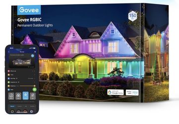 Limited-time deal: Govee Permanent Outdoor Lights, Smart RGBIC Outdoor Lights with 75 Scene Modes, 150ft with 108 LED Eaves Lights IP67 Waterproof  fo