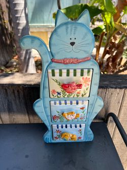 Vintage cat whimsical storage