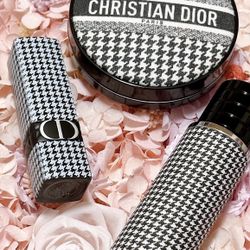 Dior Lipstick And Cushion Foundation Limited Edition Houndstooth Design $30 Each