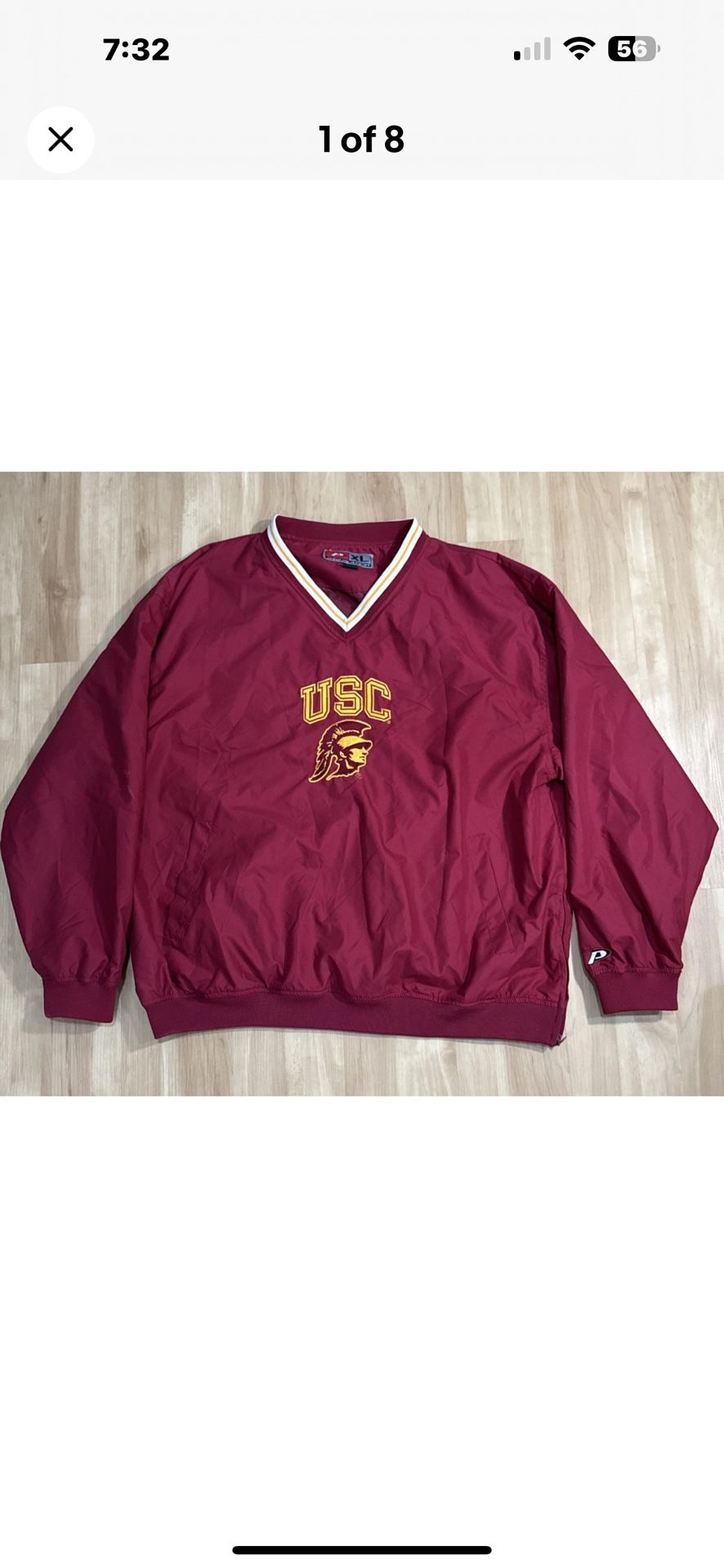 VTG Pro Player USC Trojans Windbreaker Jacket XL Pullover NCAA Embroidered 
