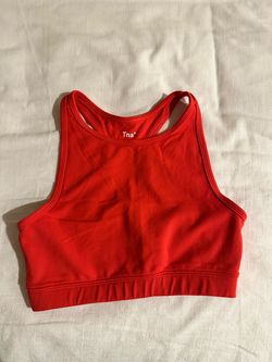 Aritzia Tna Athletic Crop Bra Top - Vibrant Red Orange XS (Excellent Condition)