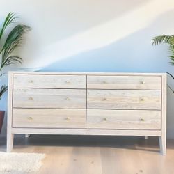Modern Solid Maple Wood Lowboy Dresser
