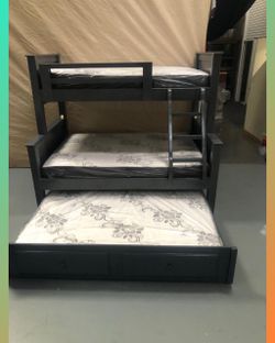 Bunk bed / Litera twin full full con colchones / Camas nuevas