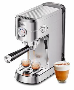 NEW Gevi 20 Bar Espresso Machine w/ Milk Frother – Stainless Steel