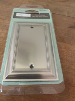 New in package Allen and Roth blank wall plate