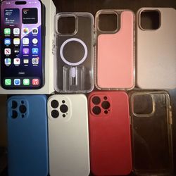 iPhone 15 Pro Max Unlocked 512GB with cases