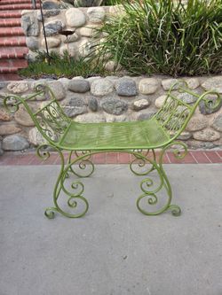 Vintage wrought iron bench