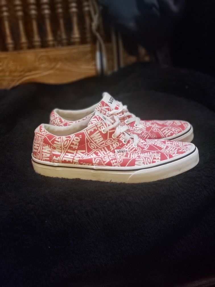 Red/White Van Womans Size 7