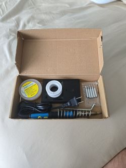Soldering Iron Kit with Stand, Extra Tips, and Soldering Paste
