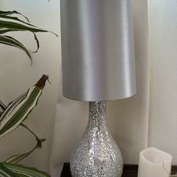 Mirrored Table Lamps With Silver Shade