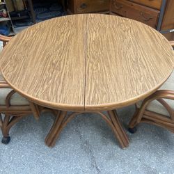 Rattan Dining Table Set With Two Chairs!