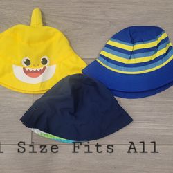 Toddler Boy Sun Hats(3) One Size Hits All!!