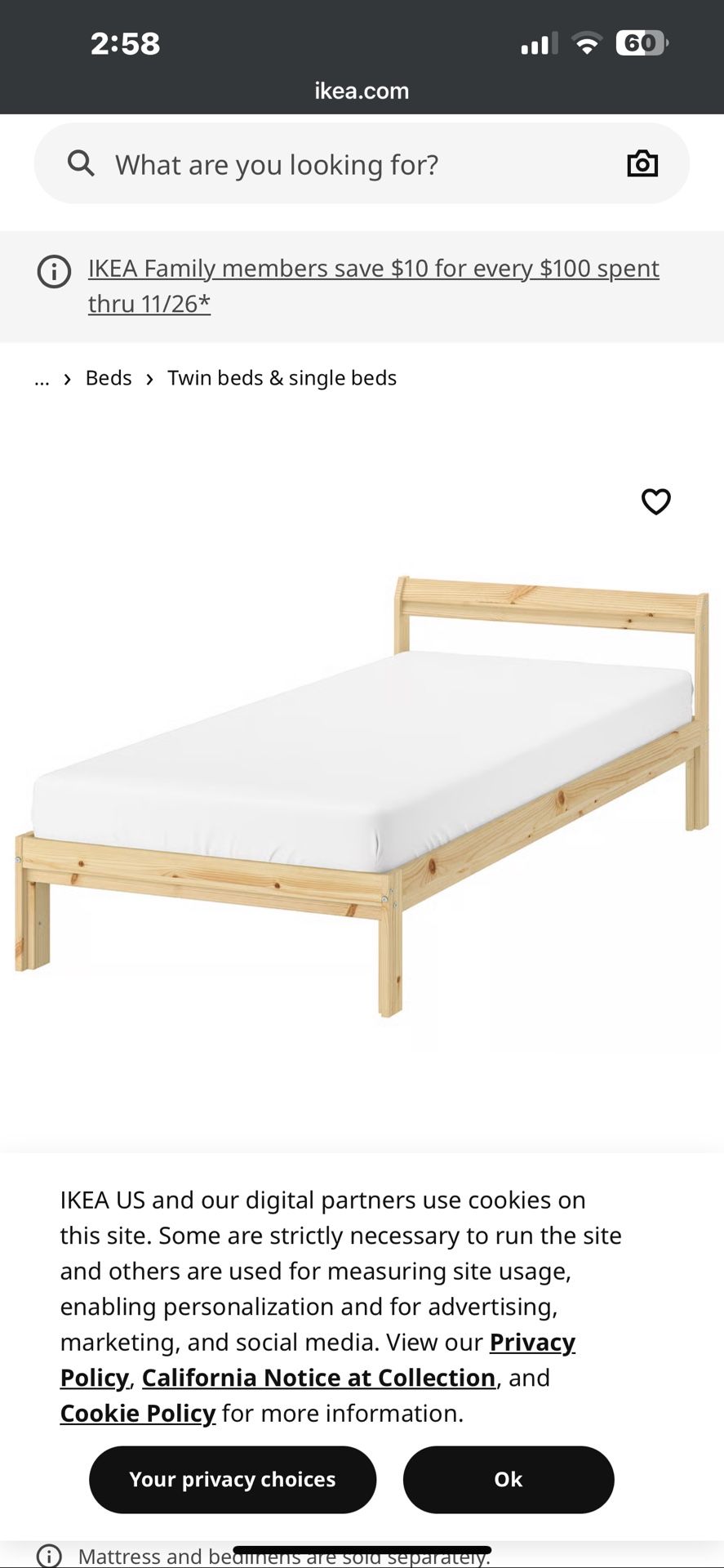 NEW IKEA TWIN BED Frame NEW
