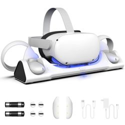 🔥Brand new🔥 Charging Dock for Meta Quest 2 Oculus 2 USB-C Charger and Cable, White, AL - Q016