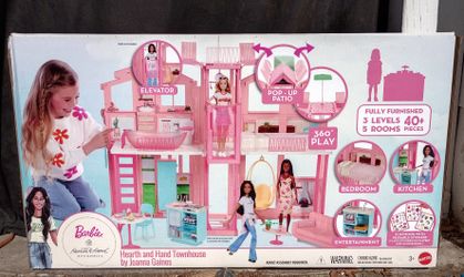 Barbie Hearth & Hand Townhouse Playset with 3 Levels & 40+ Pieces Including Furniture & Accessories