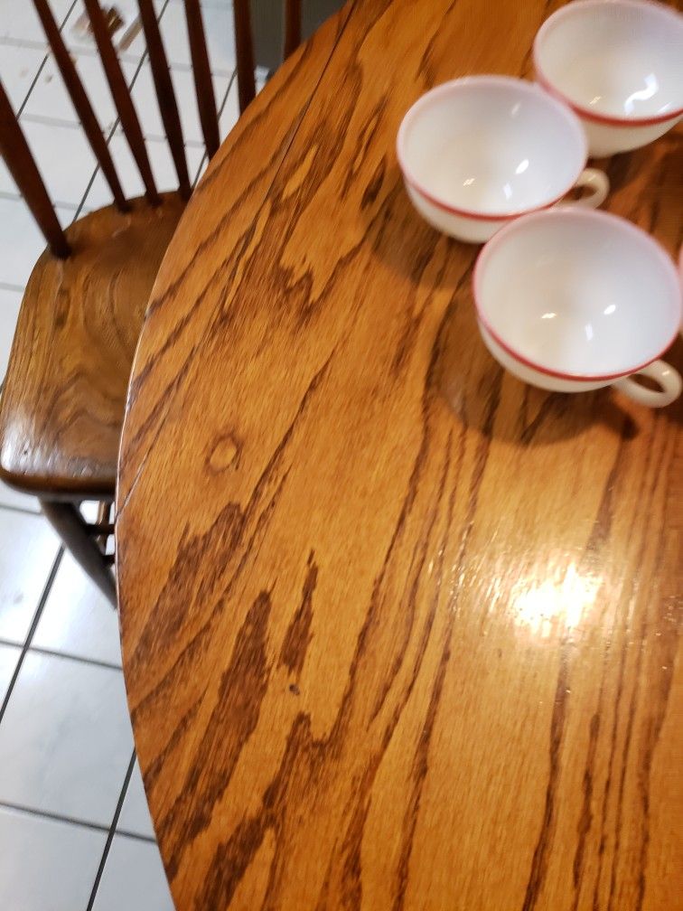 Vintage PYREX Coral Banded Cups