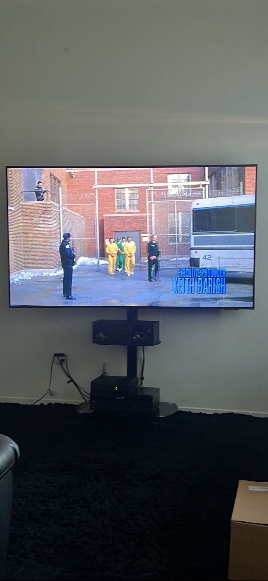 75 inch Samsung 4K ultra HD smart TV with swivel stand