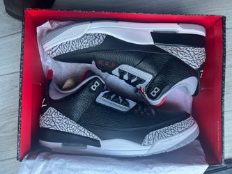 Air Jordan 3 Black Cement Sneakers