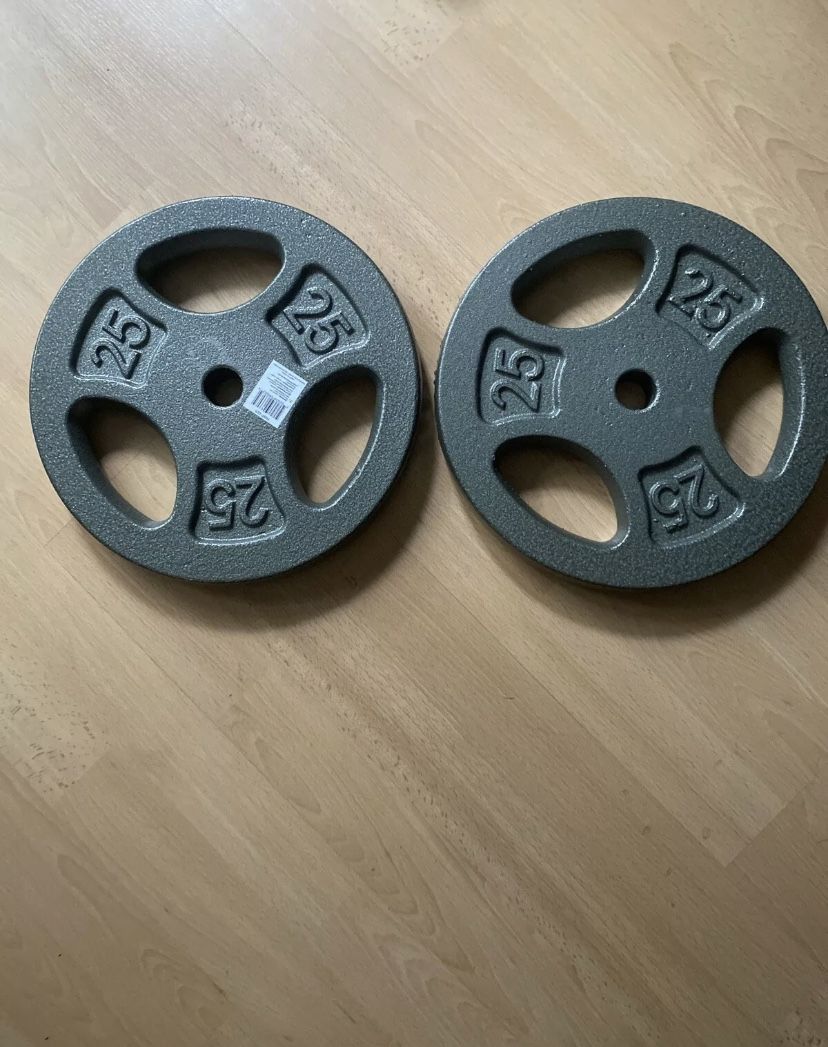 Set of (x2) 25LB BARBELL - CAP BRAND NEW