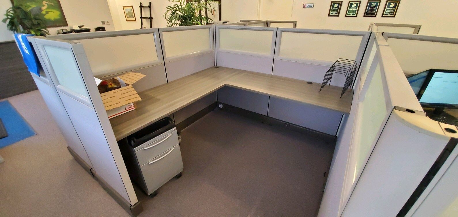 Cubicles 6 by 6 with new work surfaces