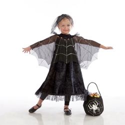 Pottery Barn Kids Light Up Spider Queen Halloween costume, size 4-6-NWT