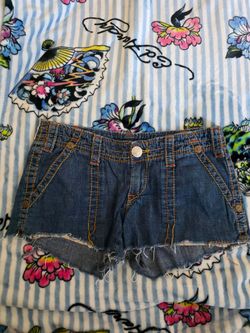 Vintage True Religion Denim Cutoff Shorts - Size 28
