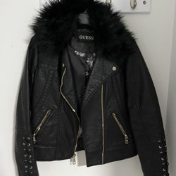 Guess Leather Jacket Size m Women 