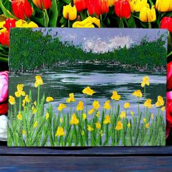 Here Comes Spring Contemporary Original Impressionist Style Landscape Painting