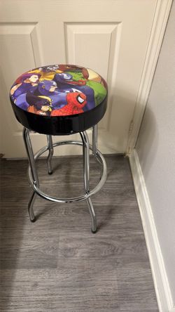 Marvel Superhero Bar Stool Chrome Legs