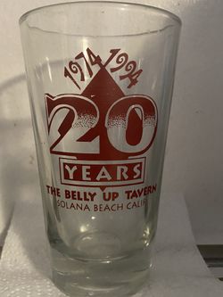 Belly Up Tavern 20th Anniversary Pint Glass 