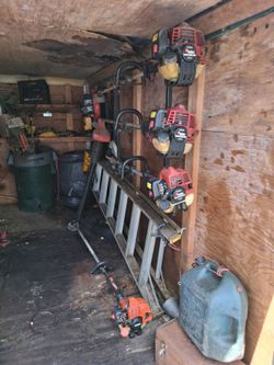 Trailer with lawn equipment