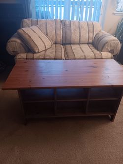 Free love seat couch and coffee table