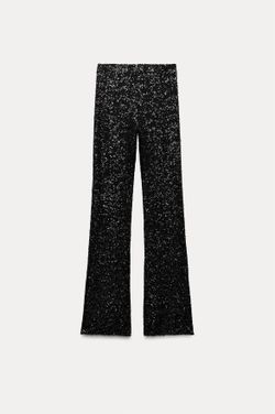 Black Sequin Dress Pants