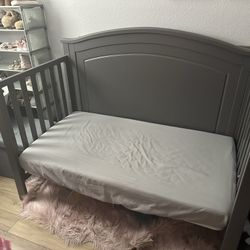 Grey Convertible Crib