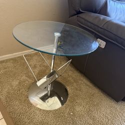 Glass End Table 